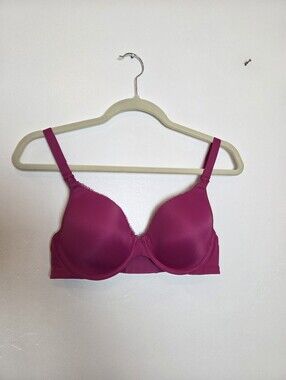 Gratlin Nursing Bra Breastfeeding Purple Fuschia Pink 34B Underwire Support